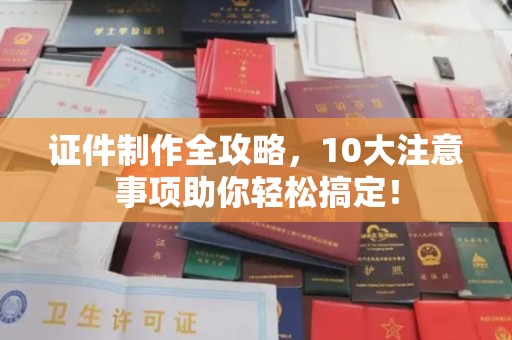 浚县证件制作全攻略，10大注意事项助你轻松搞定！