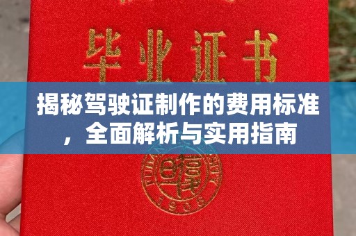 浚县揭秘驾驶证制作的费用标准，全面解析与实用指南